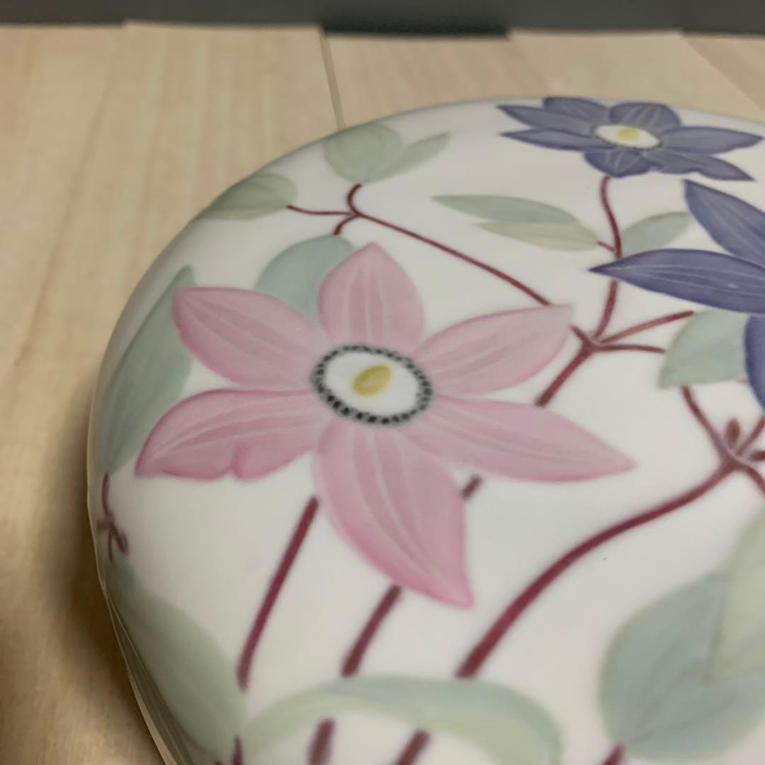 筒井廣明　葆光彩磁鉄仙文　蓋物　共箱