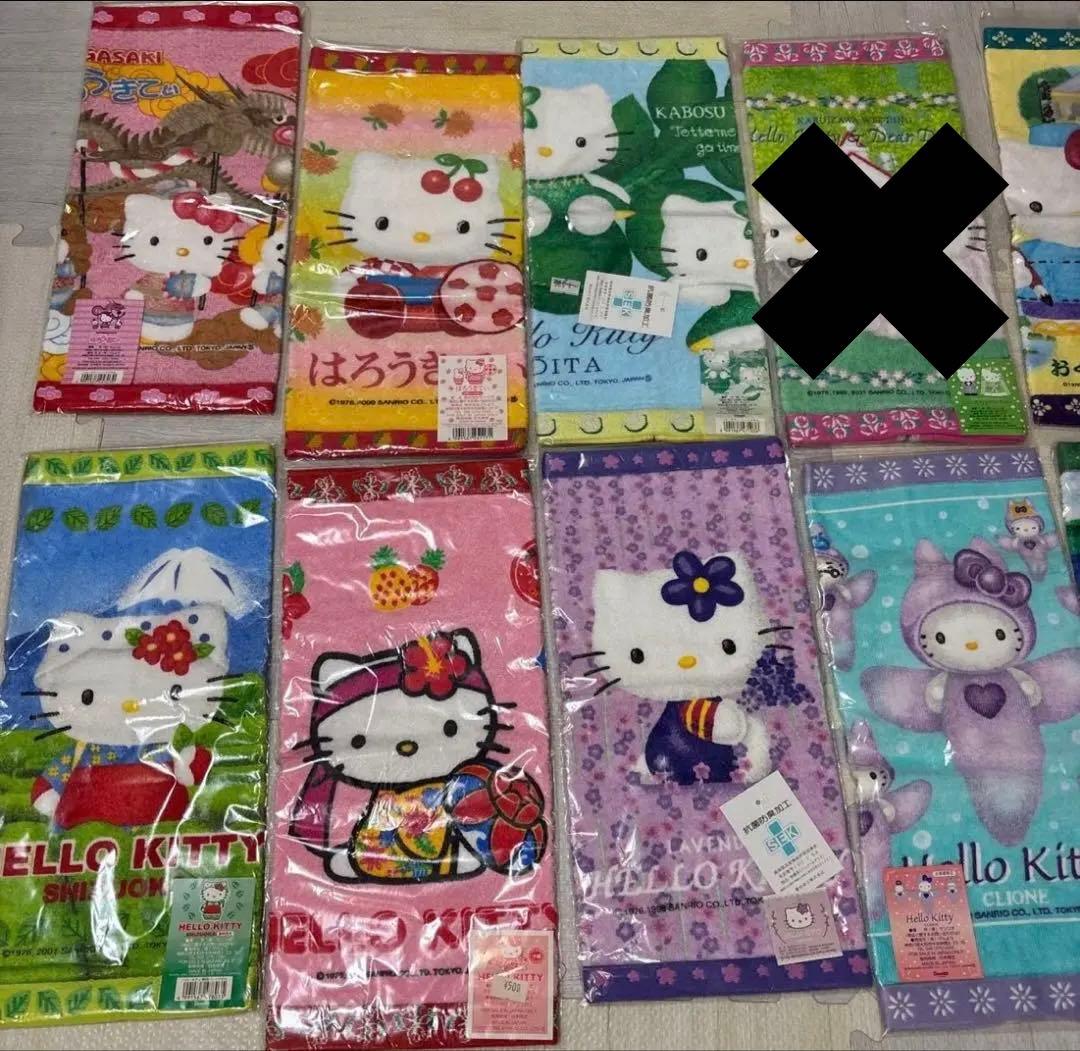 平成レトロハローキティハンドタオル12枚まとめ売り②