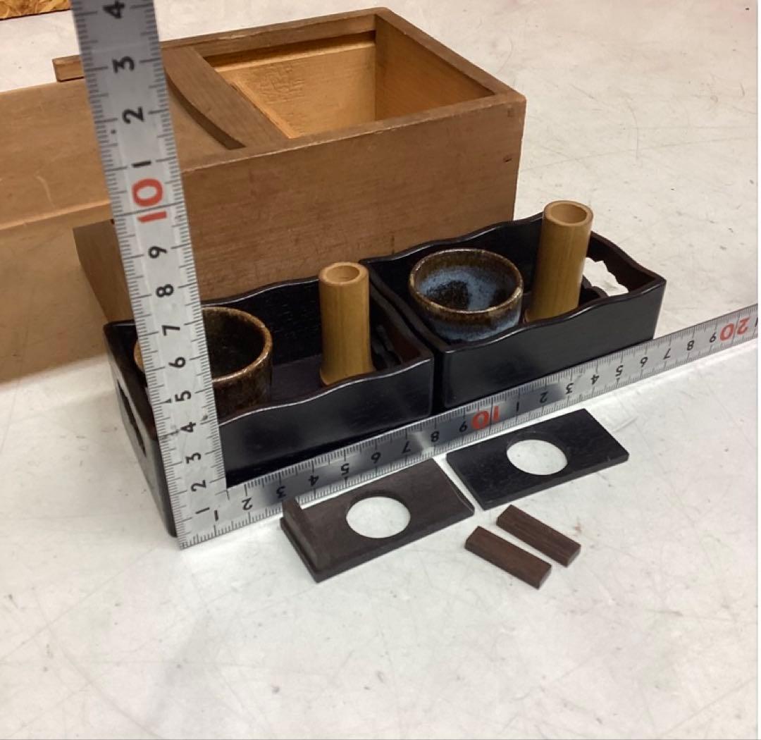 木製タバコ盆 レトロ古道具 アンティーク和雑貨(め93)