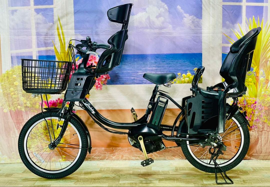 人気モデル！パスバビー12AH⭐️ヤマハ子供乗せ電動自転車Y3161