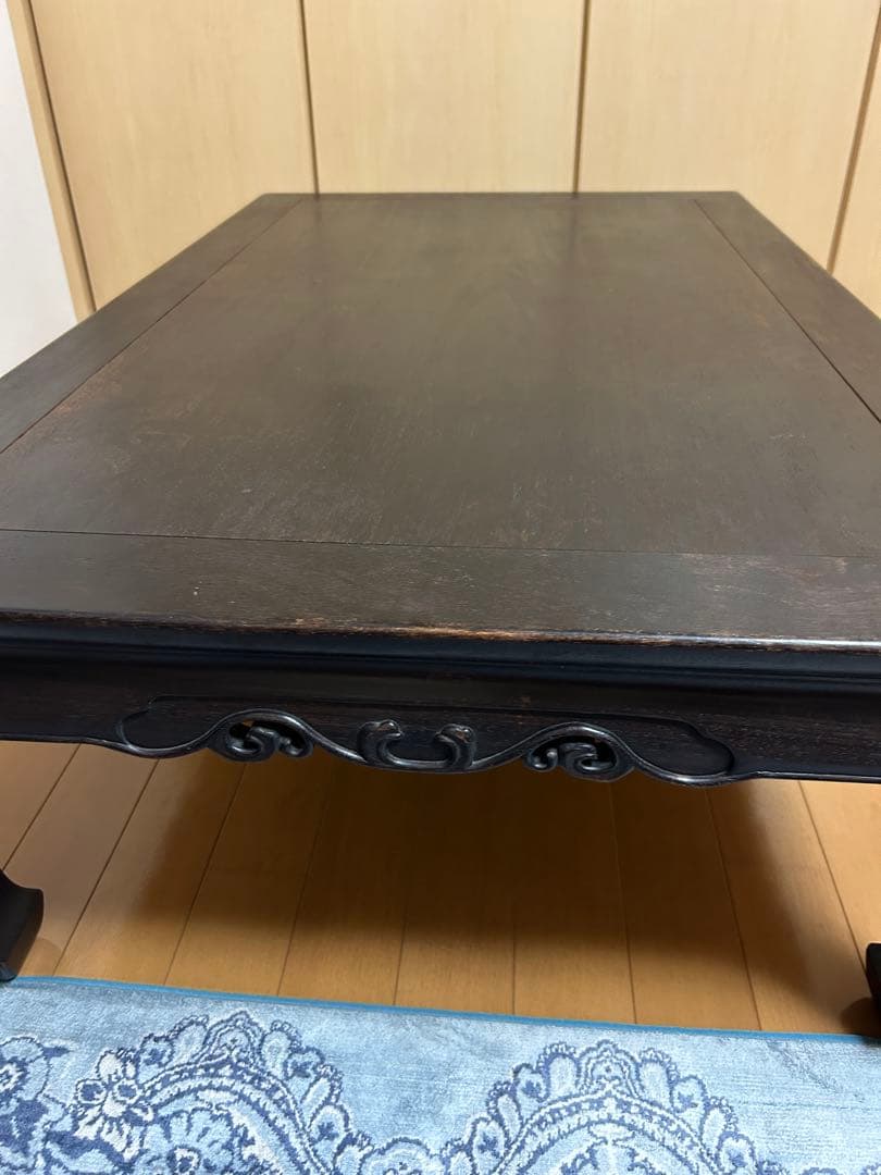 アンティーク木製明治〜昭和初期装飾座卓★ローテーブル座敷机【送料込み】