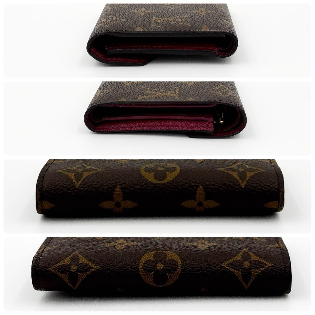 使用感小♪ルイヴィトン モノグラム ヴィクトリーヌ フューシャ 三つ折り財布