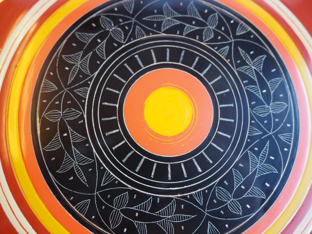 11代中村宗哲造『唐物写独楽盆』（共箱）