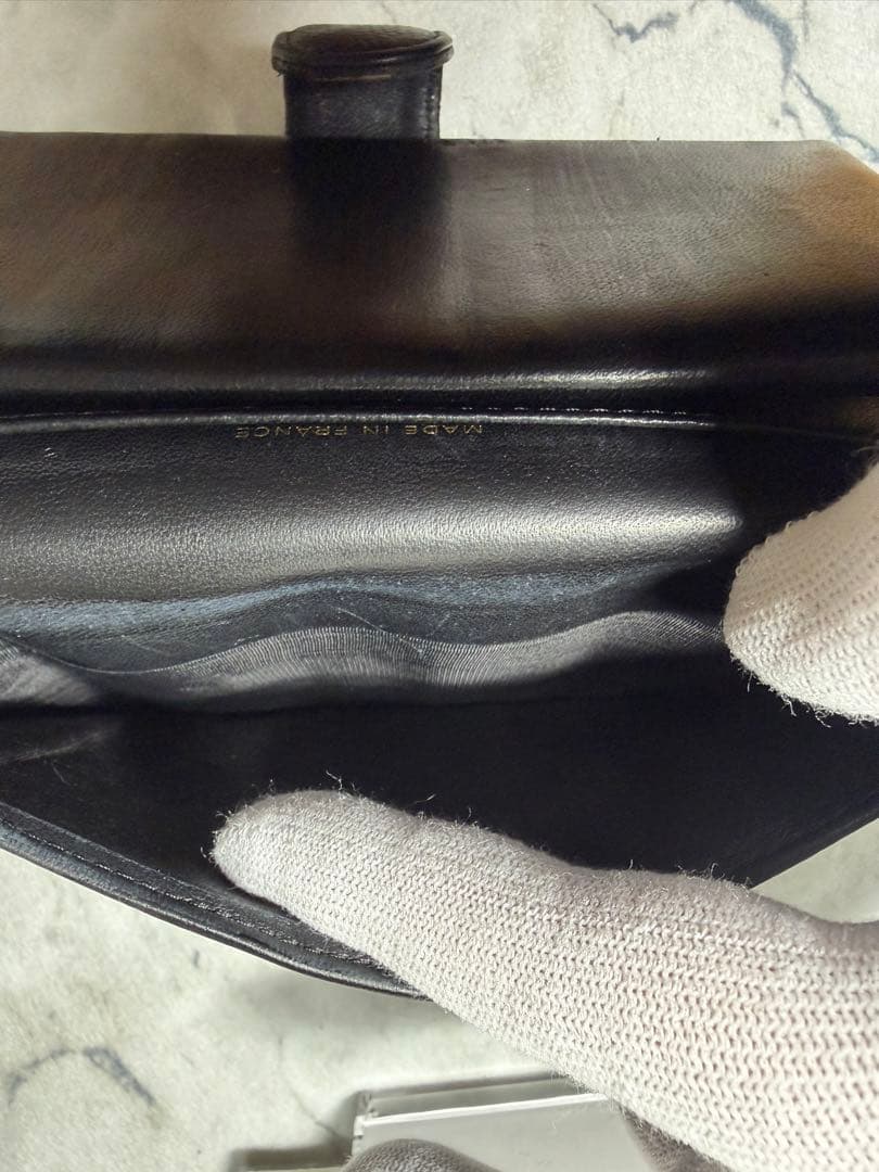 CHANEL キャビアスキン ブラック 二つ折り財布