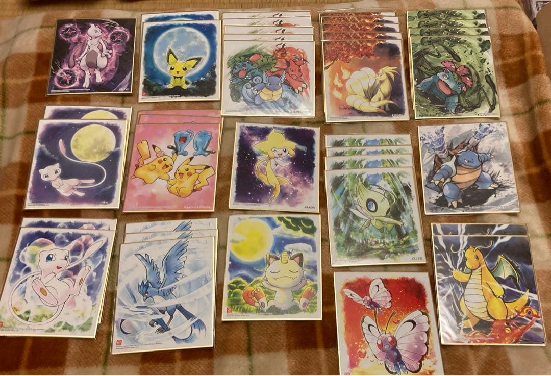 ポケモン　色紙art まとめ売り　185枚　おまけ　屏風 2枚　空袋