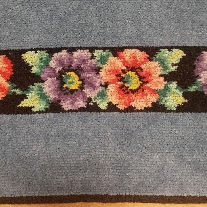 FEILER 花柄刺繍 バスタオル 赤青黄 Made in Germany