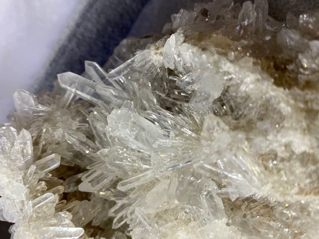 T1013-3最終特価★広西産　結晶花水晶クラスター　天然石　原石　菊花水晶