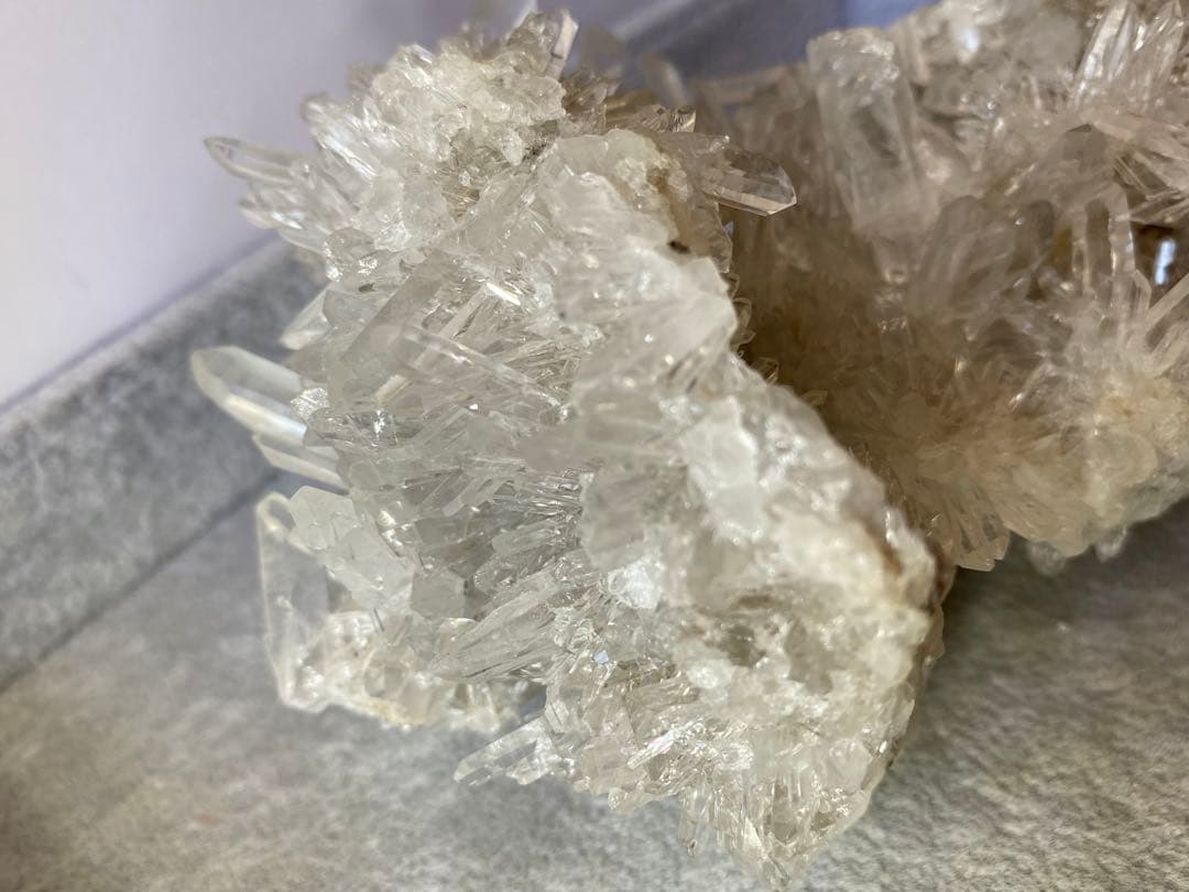 T1013-3最終特価★広西産　結晶花水晶クラスター　天然石　原石　菊花水晶