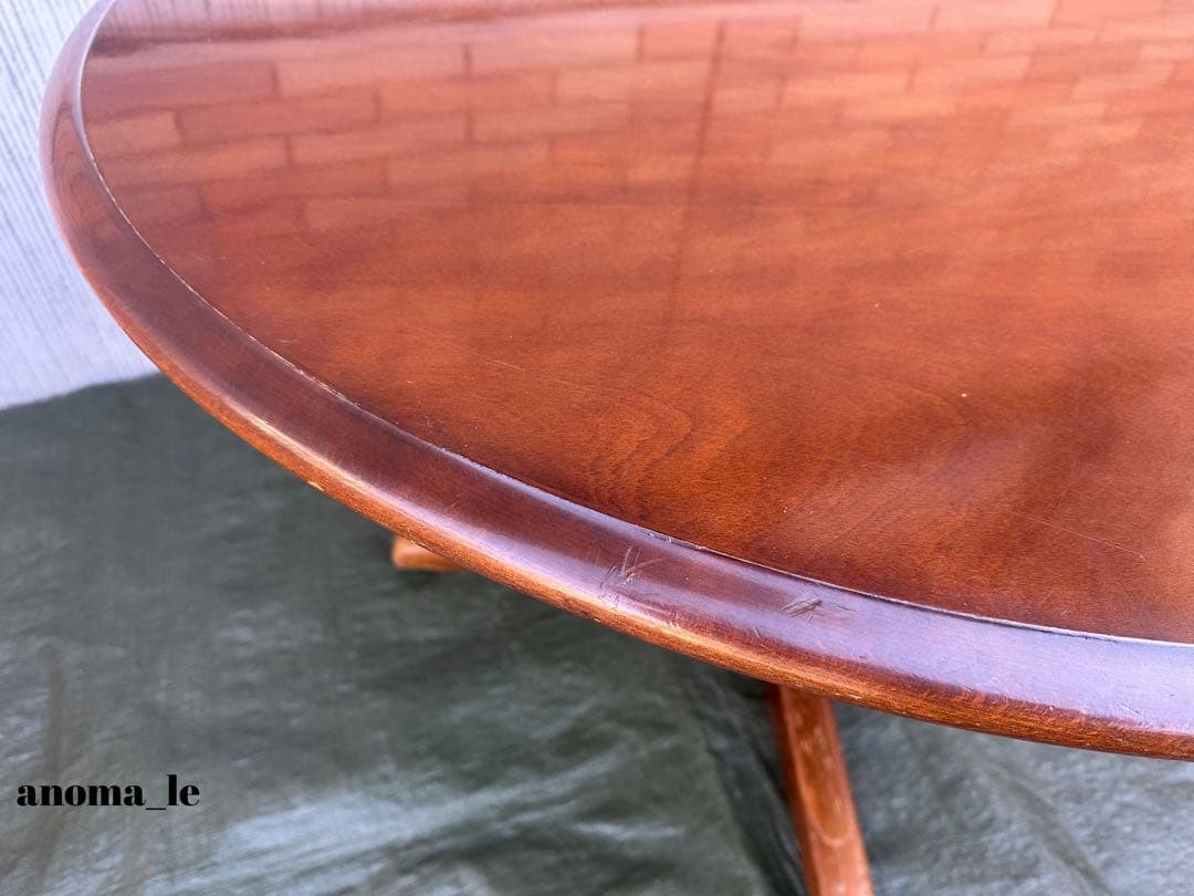 4005【ダイニングテーブル】飛騨産業　キツツキ　穂高　ラウンドテーブル