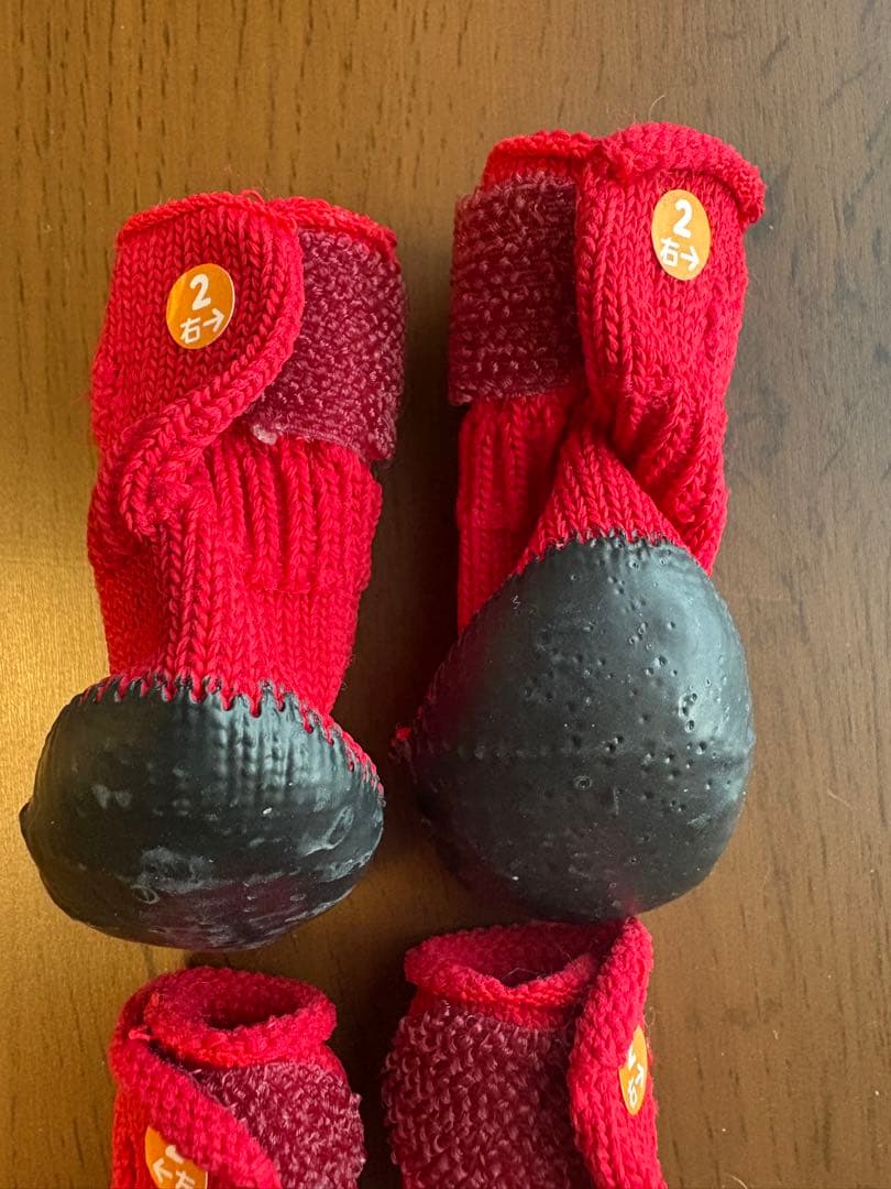 犬の靴屋さんDogSoxx【4足セット】 レッドS