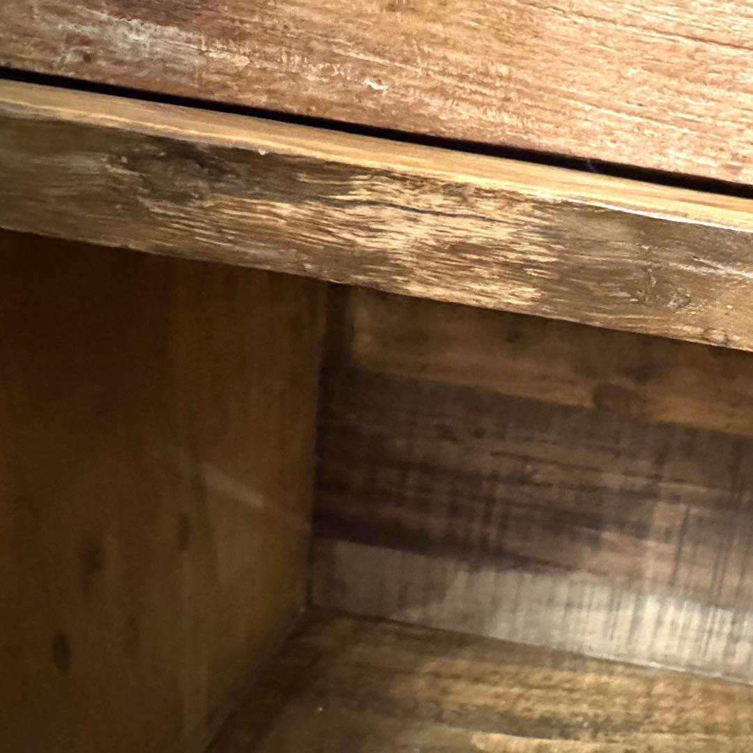 ヴィンテージ　本棚　シェルフ　古材　ヘリンボーン　アンティーク 1点もの