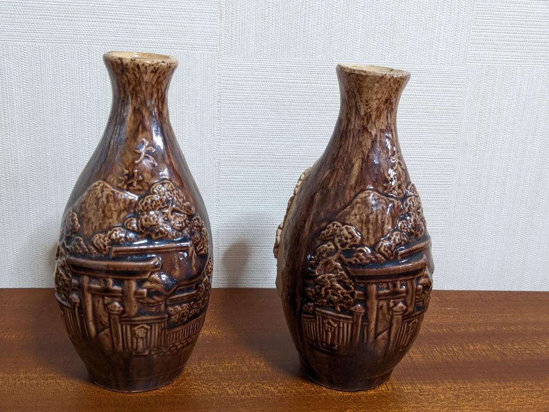 値下げ　出雲大社　彫刻入り徳利　2個セット