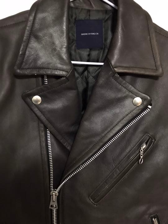 ダブル　ライダース　ジャケット　レザー　アメリカンラグシー　革ジャン