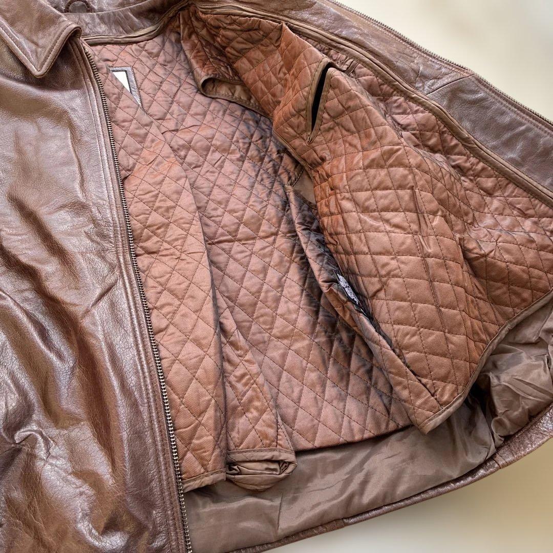 本革レザージャケット　茶色ブラウン　wilsonsウィルソンズ　a-2 牛革