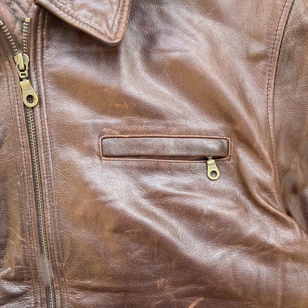 本革レザージャケット　茶色ブラウン　wilsonsウィルソンズ　a-2 牛革