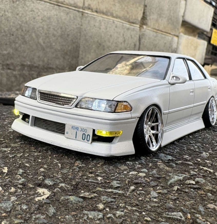 アオシマjzx100マークIIプラモデル完成品電飾加工品