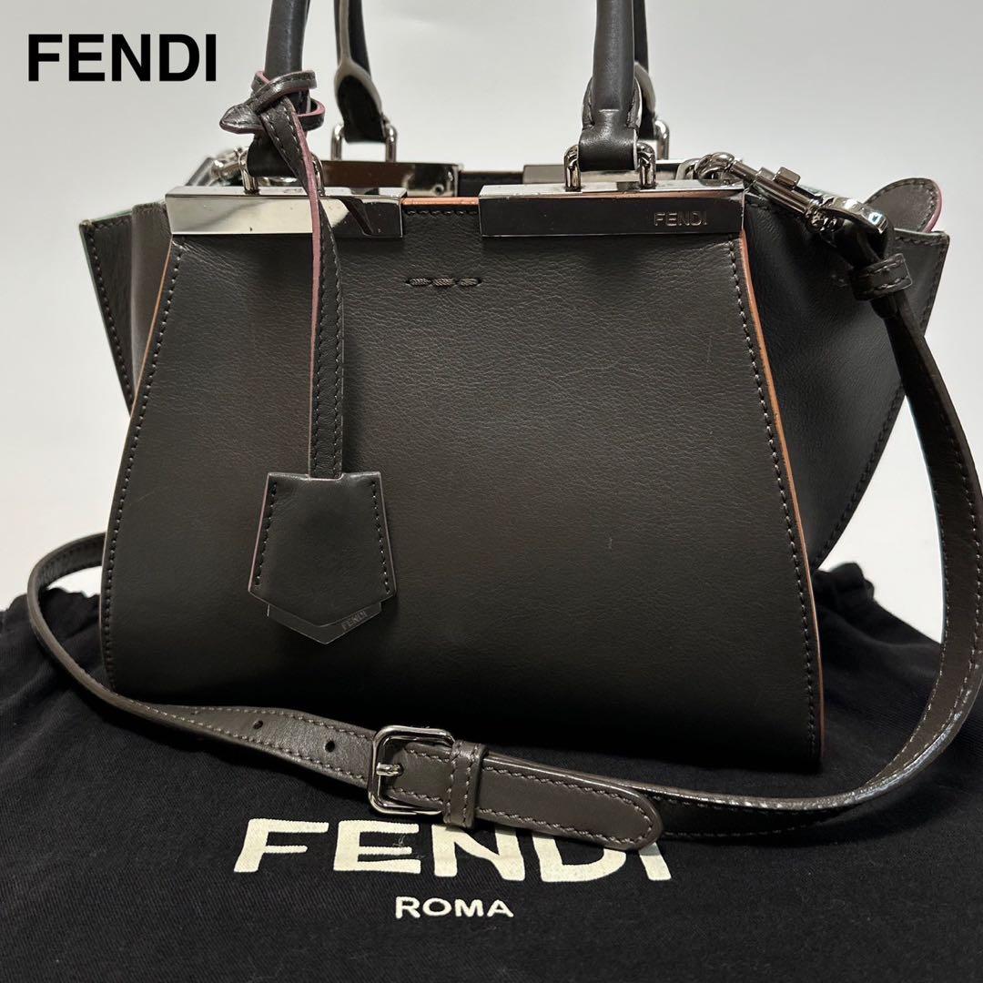 s05【極美品】保存袋付　フェンディ　プチトロワジュール 2wayショルダー.