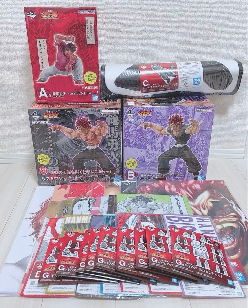 一番くじ　刃牙　ラストワン　B賞 範馬勇次郎　A賞 範馬刃牙　フィギュア　他