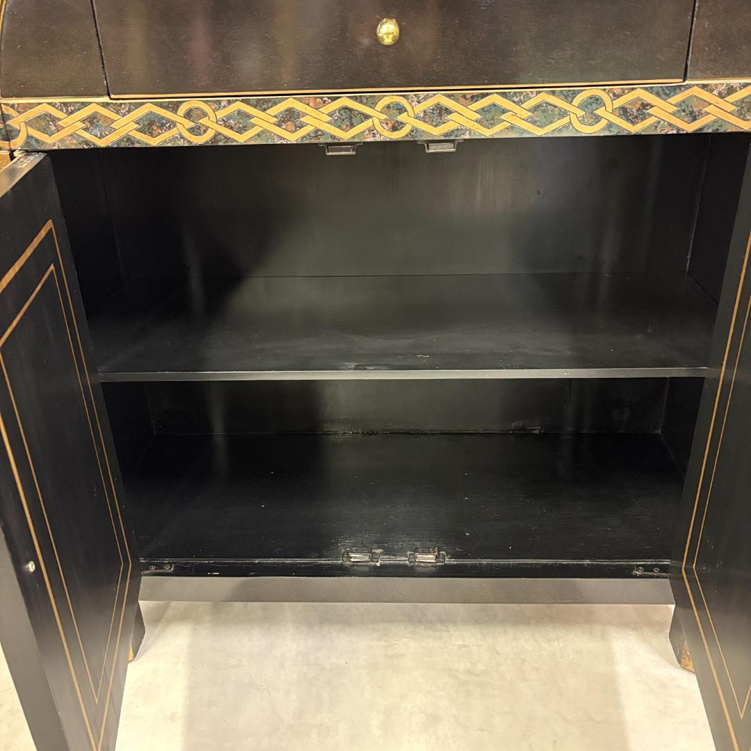 和モダン キャビネット 金彩装飾 引き出し・扉付き 収納家具