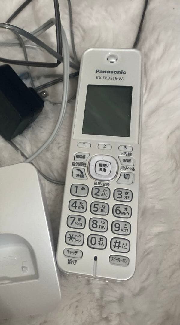 16パナソニック　コードレス電話機　VE-GD78ーW ホワイト　子機付