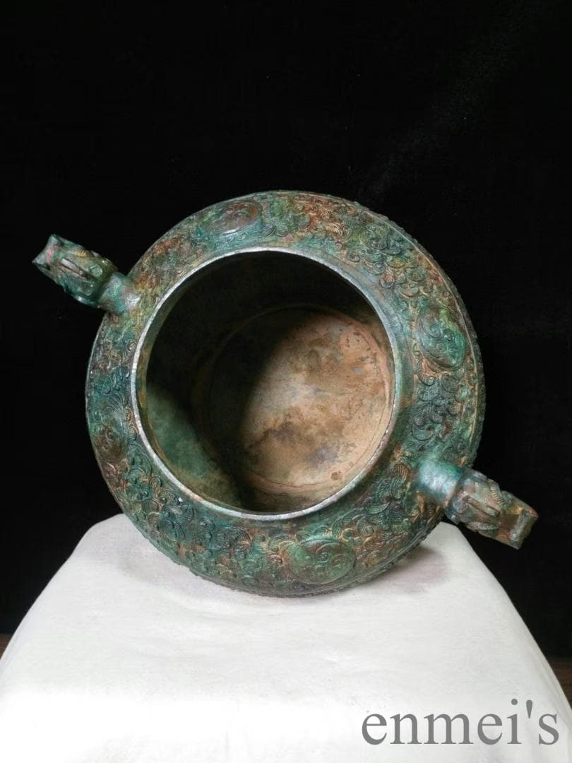 中国古美術 青銅器 禮器 罍 銘文 古代盛酒器 唐物 彫刻 祭祀器 在銘 時代物