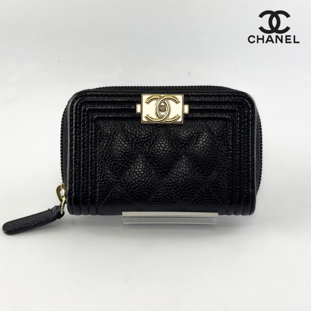 超美品　CHANEL ボーイシャネル　ケース　小銭入れ　ラウンドファスナー