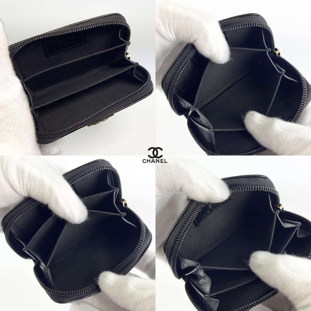 超美品　CHANEL ボーイシャネル　ケース　小銭入れ　ラウンドファスナー