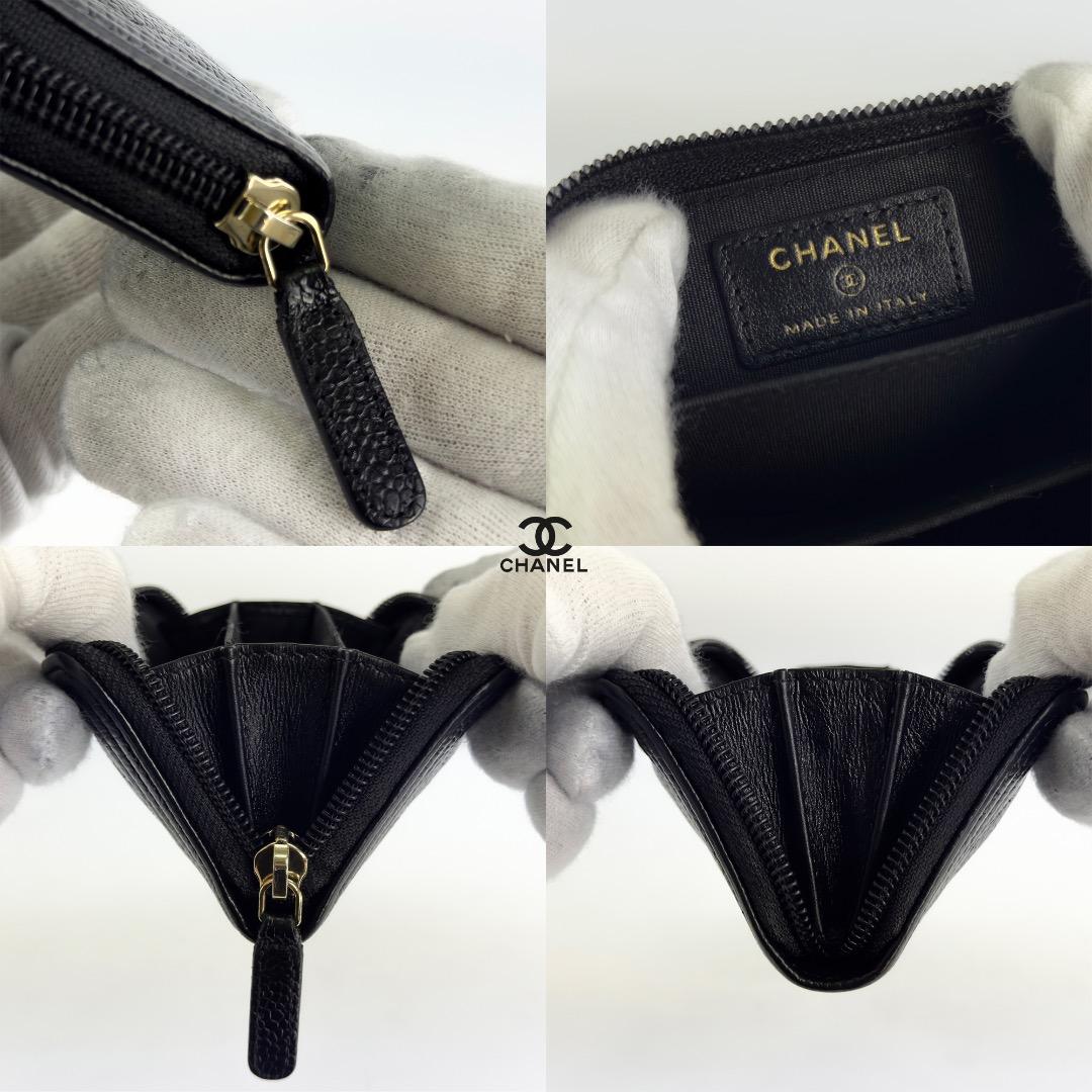 超美品　CHANEL ボーイシャネル　ケース　小銭入れ　ラウンドファスナー