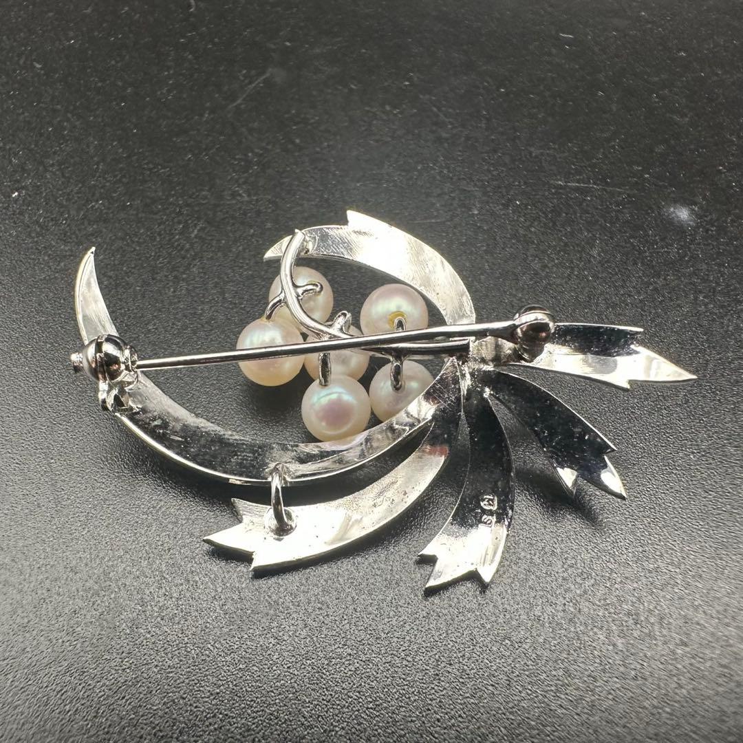 極美品✨　MIKIMOTO ミキモト　パール　ブローチ　ロゴ　刻印　1134