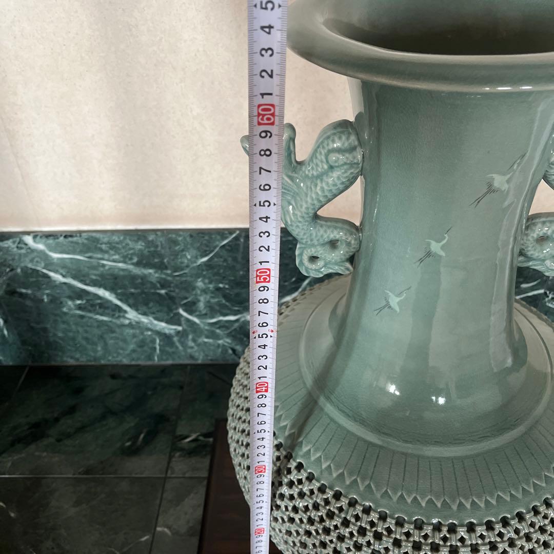 特大壺　青磁　床の間　美品