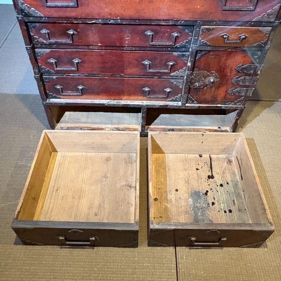 船箪笥　和箪笥　時代金具 キャビネット ローチェスト アンティーク 和家具