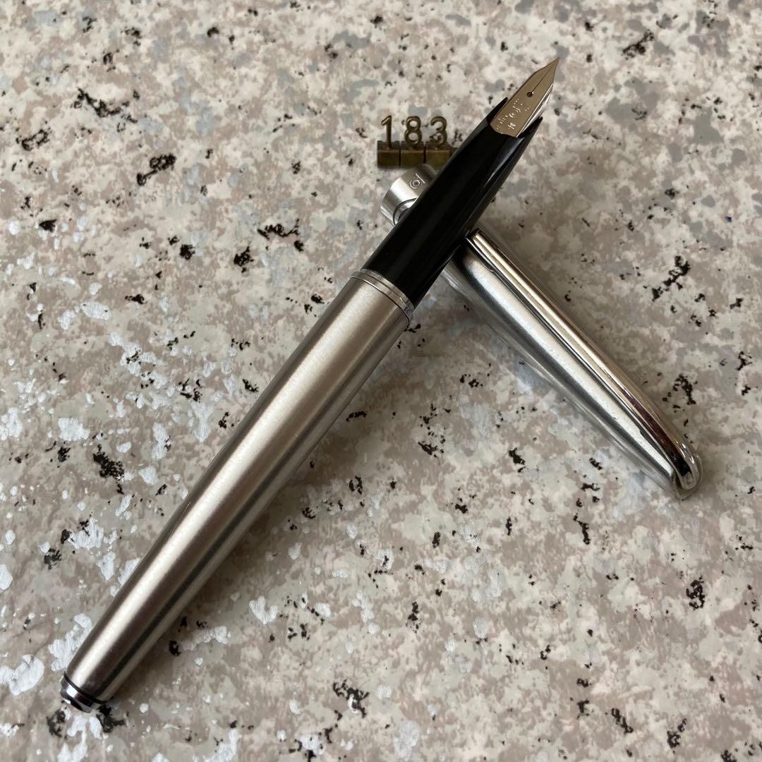 #183 オーバーホール済み 万年筆 プラチナ PLATINUM 18k WG