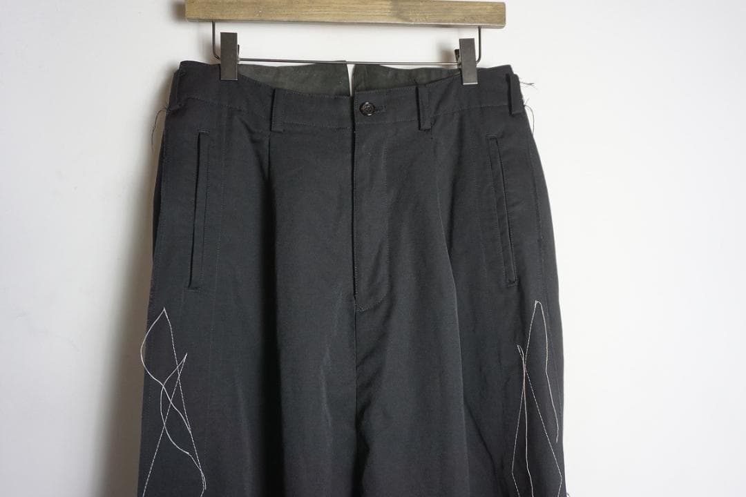 正規 16AW sulvam カットオフ 変形 スラックス ステッチ 119P▲