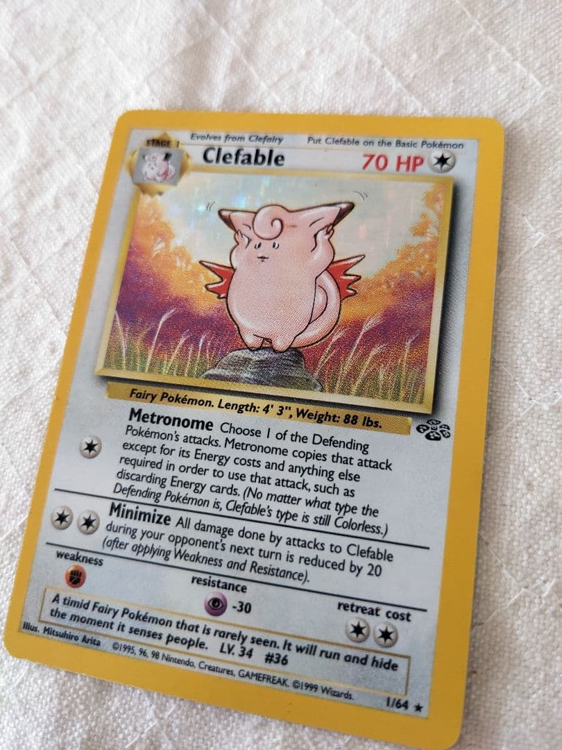 英語版初期　ポケモンカード　Clefable holo
