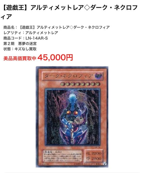 遊戯王 ダーク・ネクロフィア レリーフ