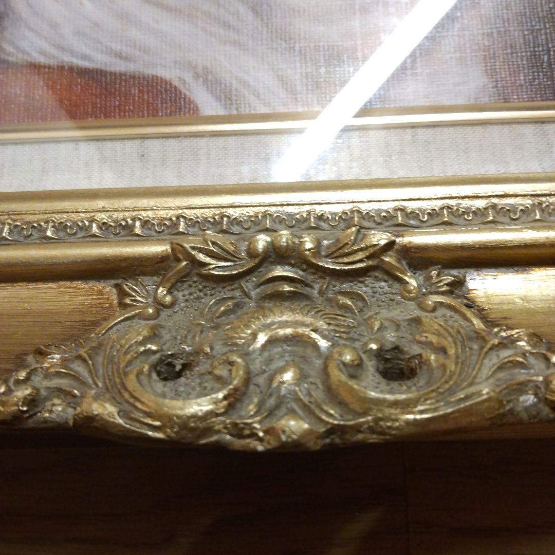 ルノアール のピアノを弾く少女複製絵画(F6号)＆彫刻額縁