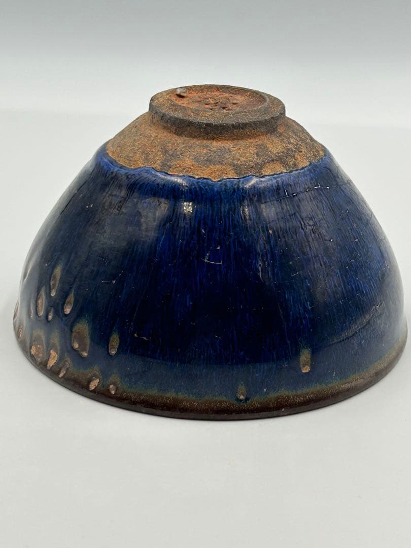 ★0004宋時代 建窯 窯変釉 曜変天目茶碗 新窑銘 ★茶道具 茶器 唐物天目