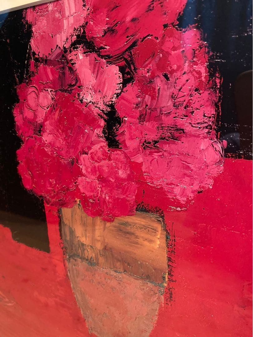 ベルナール カトラン 赤いテーブル 花束