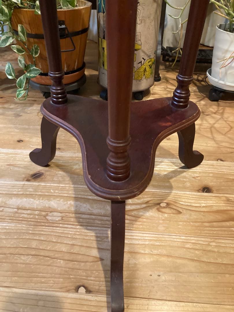 昭和レトロ　花台　大理石　サイドテーブル