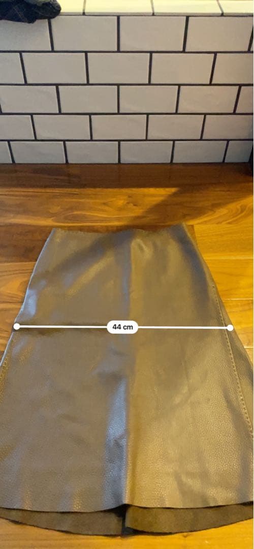 美品　エルメス　スカート　36ブラウン系 牛革　レザー