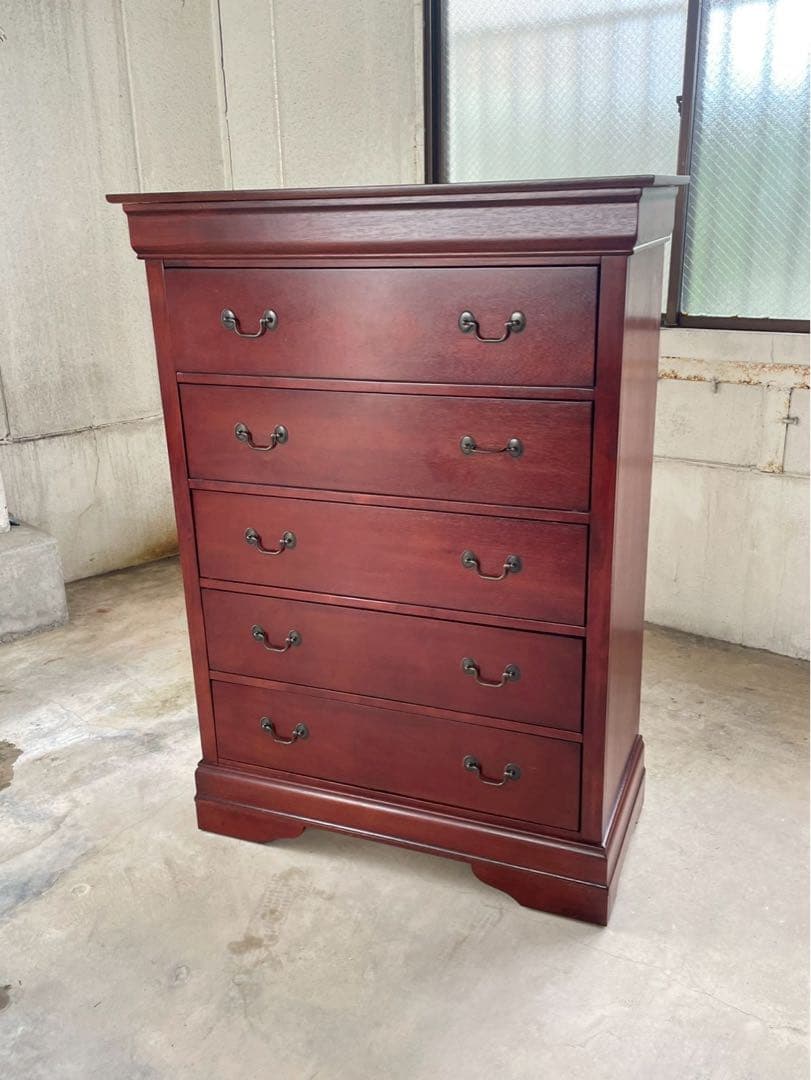 美品　英国アンティーク　輸入家具　ダークブラウン　チェスト