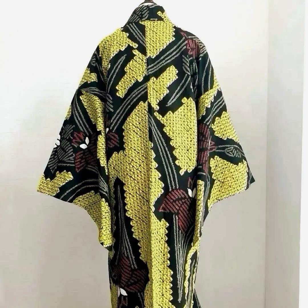 masami 有松絞り浴衣・蜘蛛絞り　菖蒲　身丈169・裄74No.-50