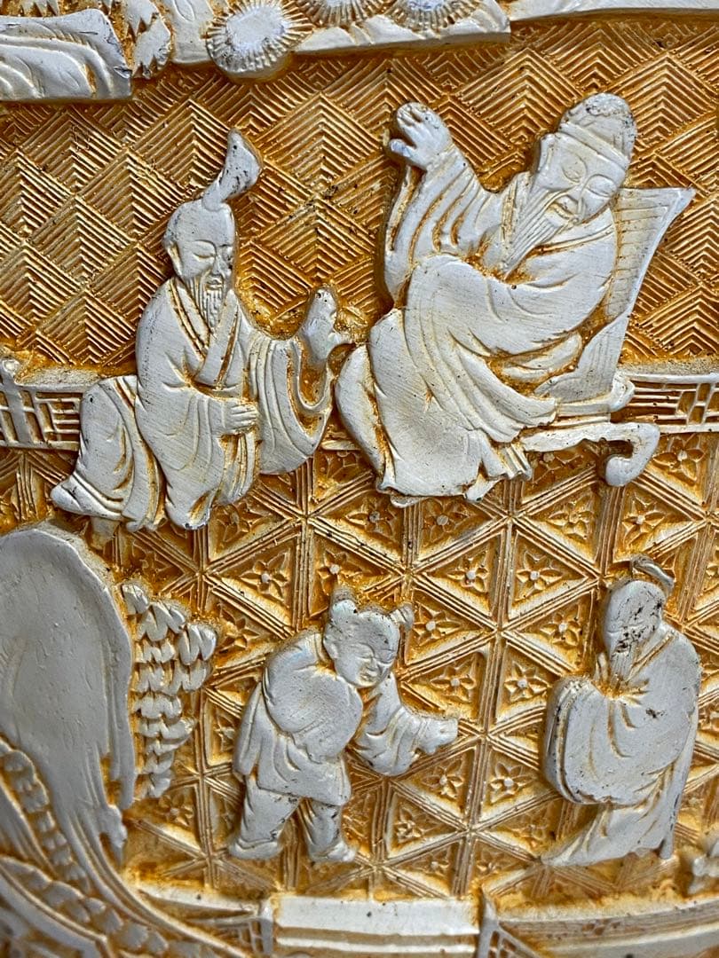 ♦ 中国美術伝統工芸品 楼閣山水 瓶 置物飾り美術品 ディスプレイ 骨董品