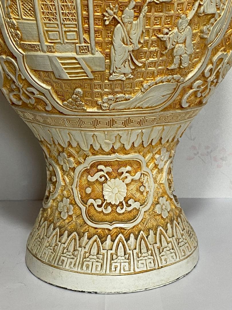 ♦ 中国美術伝統工芸品 楼閣山水 瓶 置物飾り美術品 ディスプレイ 骨董品