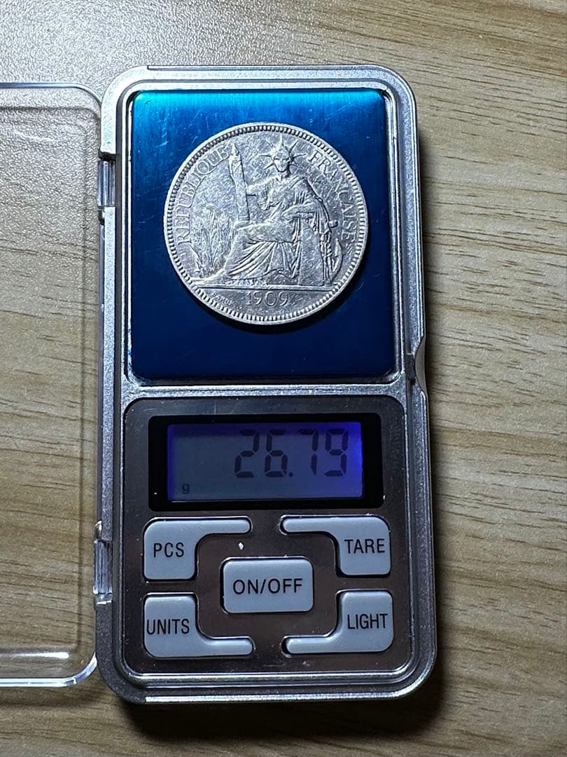 1909年 フランス 銀貨 自由の女神像　専門査定済み