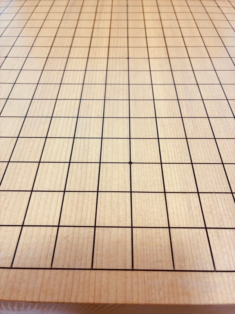 【状態良好】囲碁盤　本榧　天地柾目　5寸8分　脚付き　ヘソ有