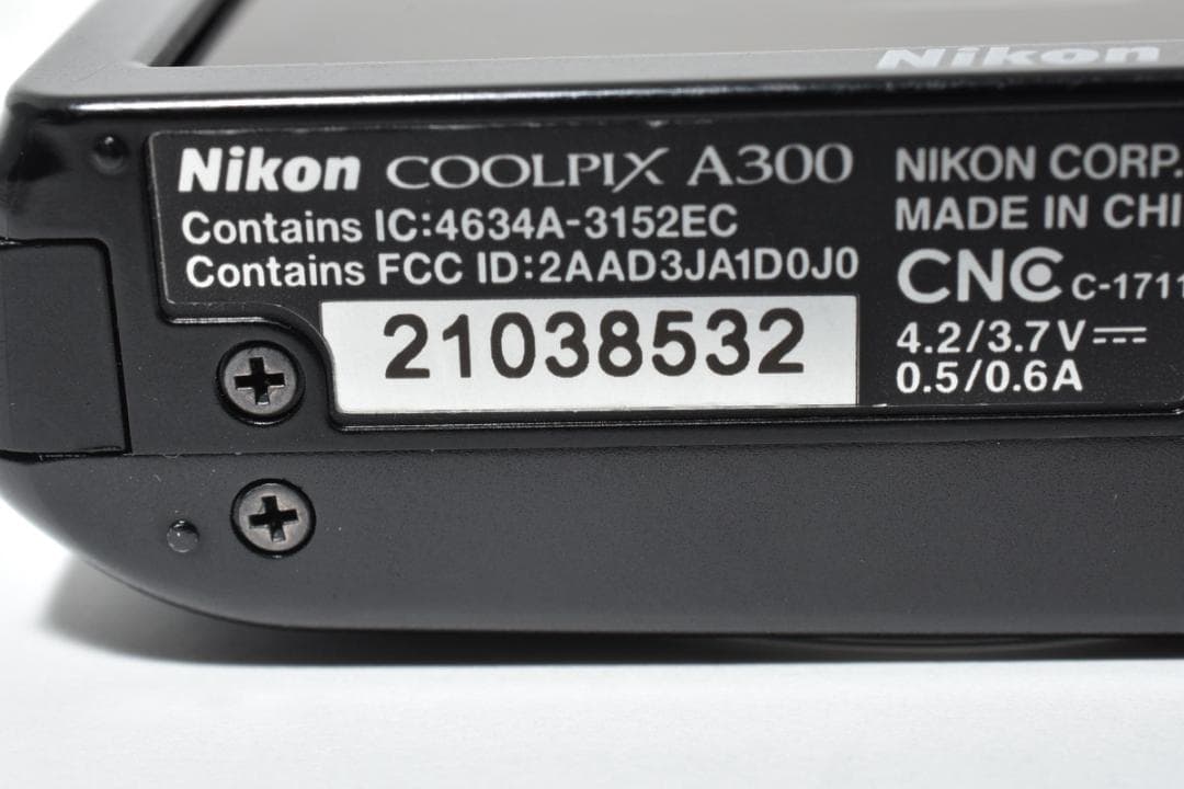 【美品】Nikon COOLPIX A300 ブラック　動作確認済