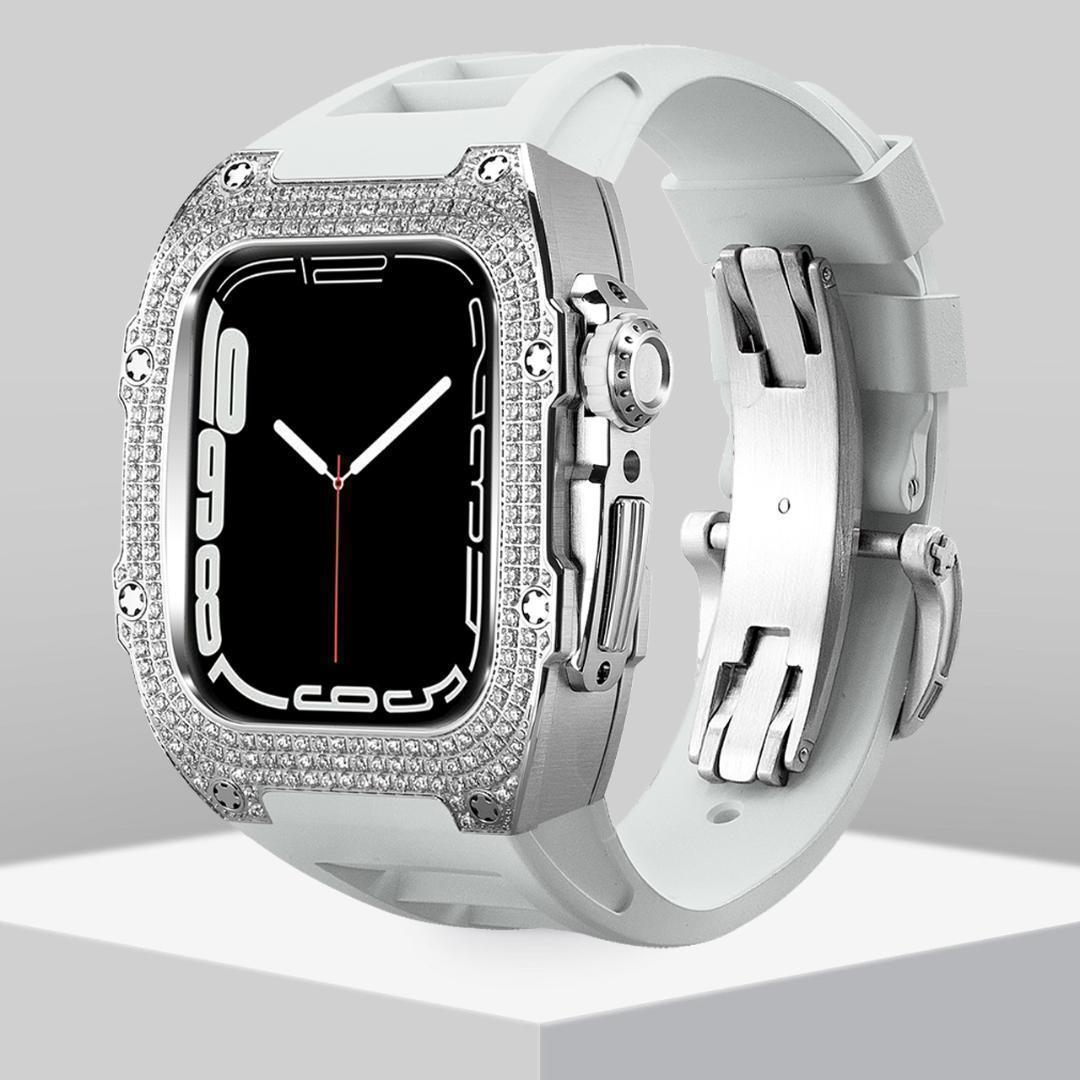 アップルウォッチ カスタム　ケース　/キュービックジルコニア
