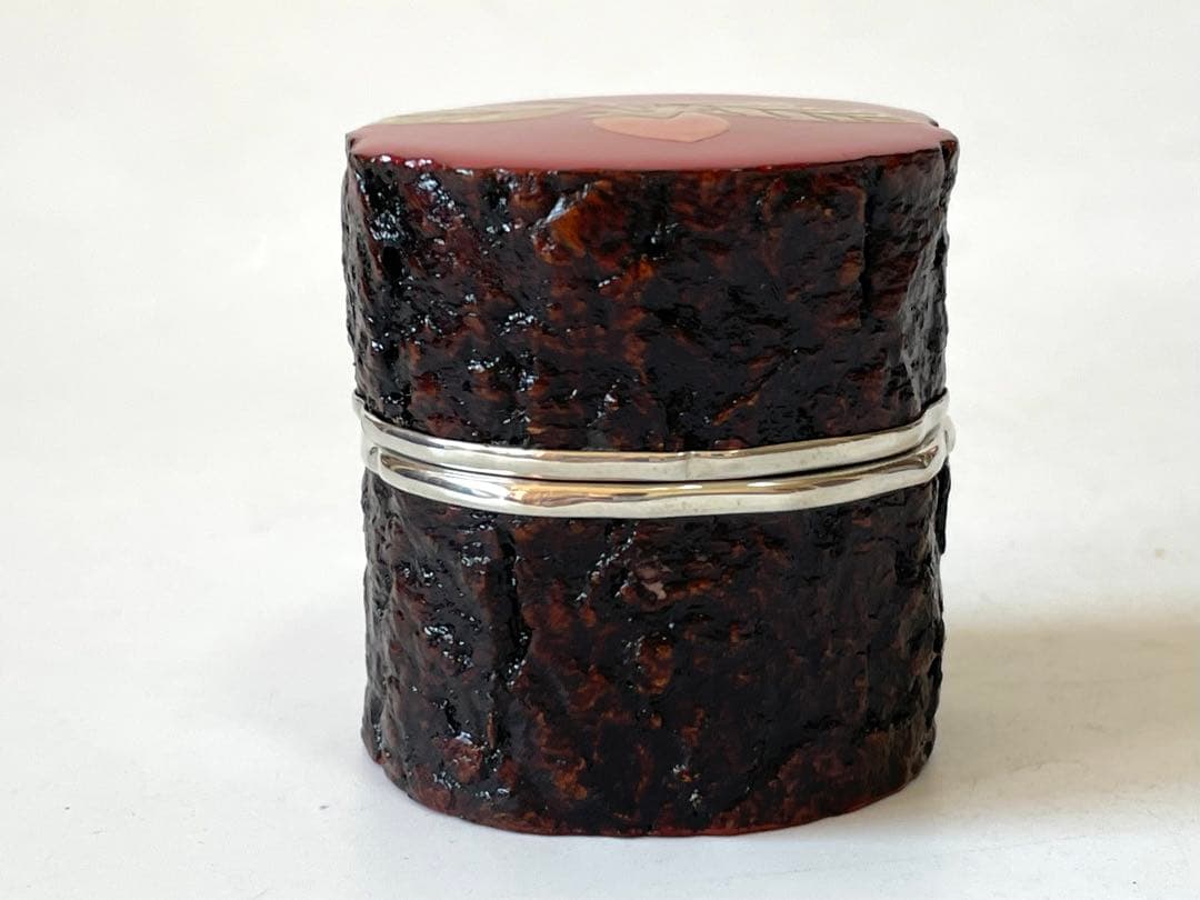 塗師　中村宗悦　玄々斎好写　筆柿香合　共箱　柿香合　茶道具