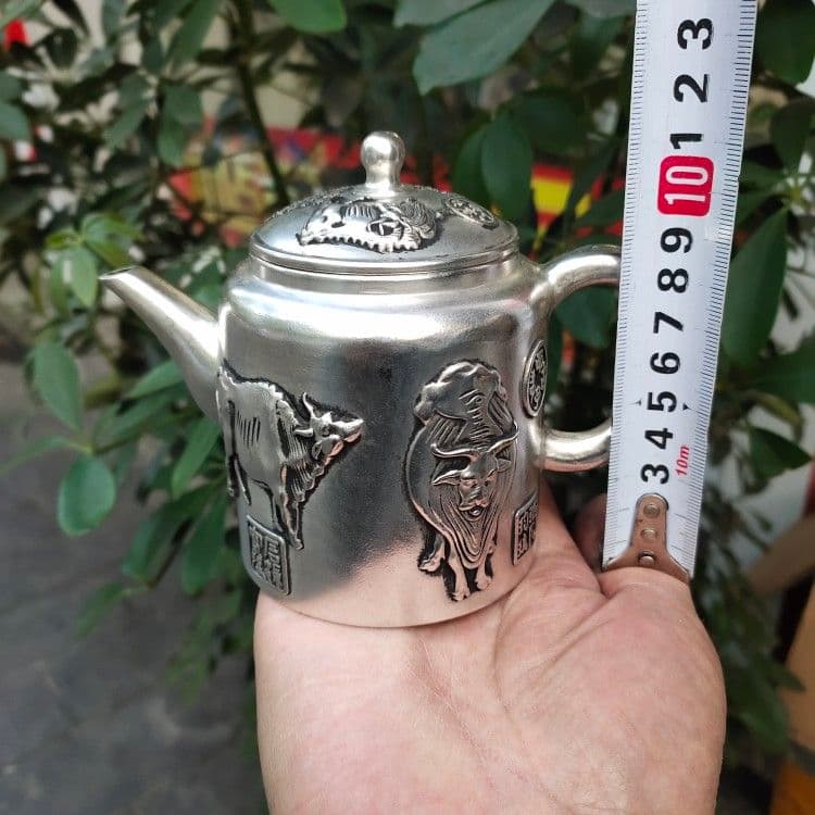 銅製 五牛急須 徳利 煎茶器 装飾品 工芸品 美術品 置物